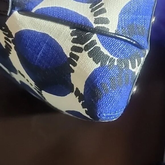 Kate Spade STORYBOOK Julia Street Dot Maise canvas satchel EUC - Picture 6 of 10